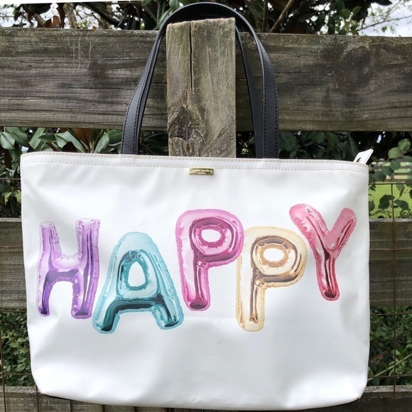 ♠️Rare Kate Spade Happy Tote & Wallet Balloon Set - Picture 2 of 7